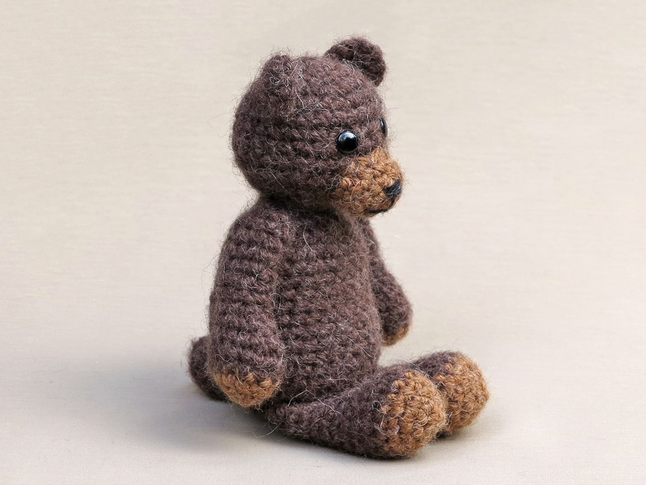 crocheted teddy bear