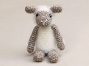 Fuzzy crochet lamb