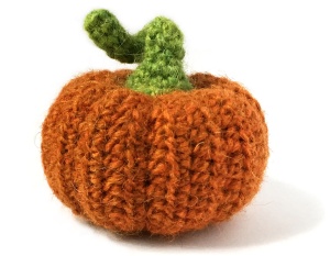 wide crochet pumpkin