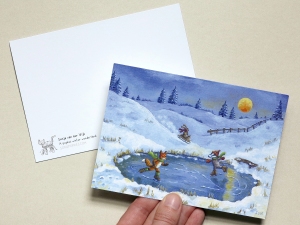 Painted Christmas card
