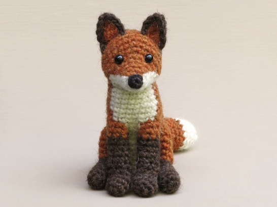 realistic crochet fox